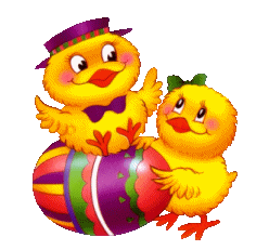 Gif animé Pâques poussin oeuf